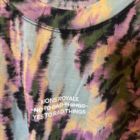 Mons Royale Tie Dye T Shirt Size Small - Picture 2 of 3